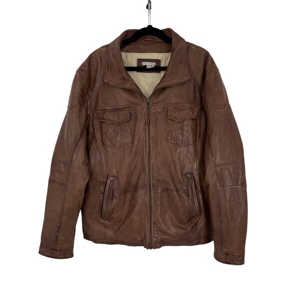 Carbon 2 Cobalt Lamb Leather Jacket • Gorpcore Americana Minimalist Workwear XXL - Picture 2 of 16